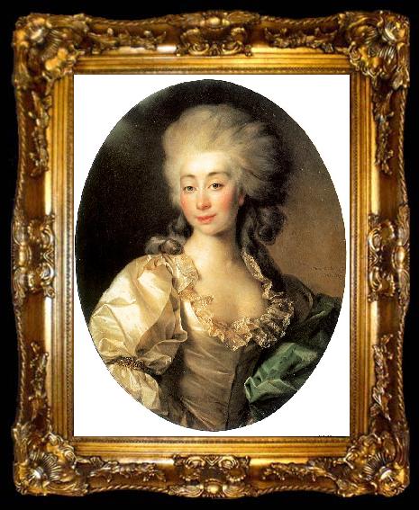 framed  Levitsky, Dmitry Portrait of Duchess Ursula Mniszek, ta009-2